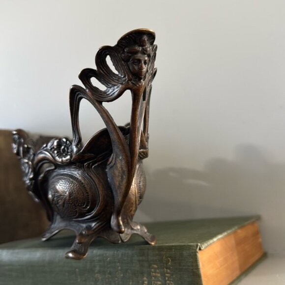 Antique High Quality French Bronze Jardiniere Art Deco Planter Centerpiece - Picture 6 of 12